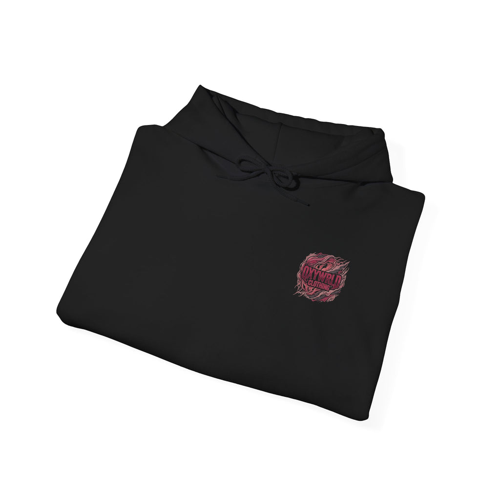 Hoodie — Small Black Brushstroke Logo Chest Sweatshirt