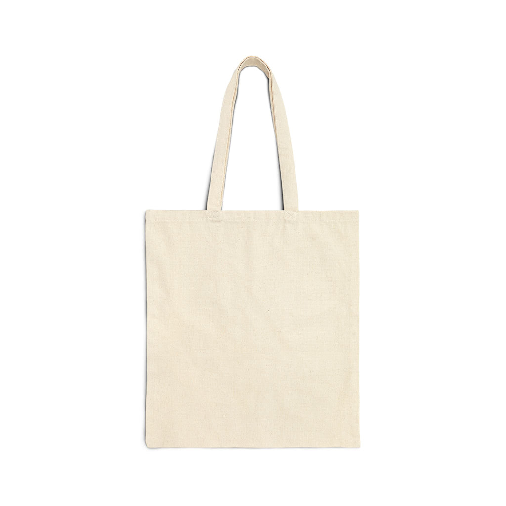 Canvas Tote Bag with Minimal Black Brushstroke Logo — Eco Market Tote