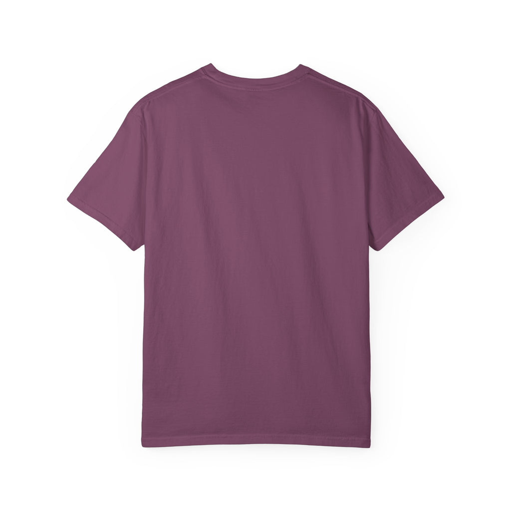 Minimal UFO Embroidered Tee — Small Alien Saucer Chest Patch
