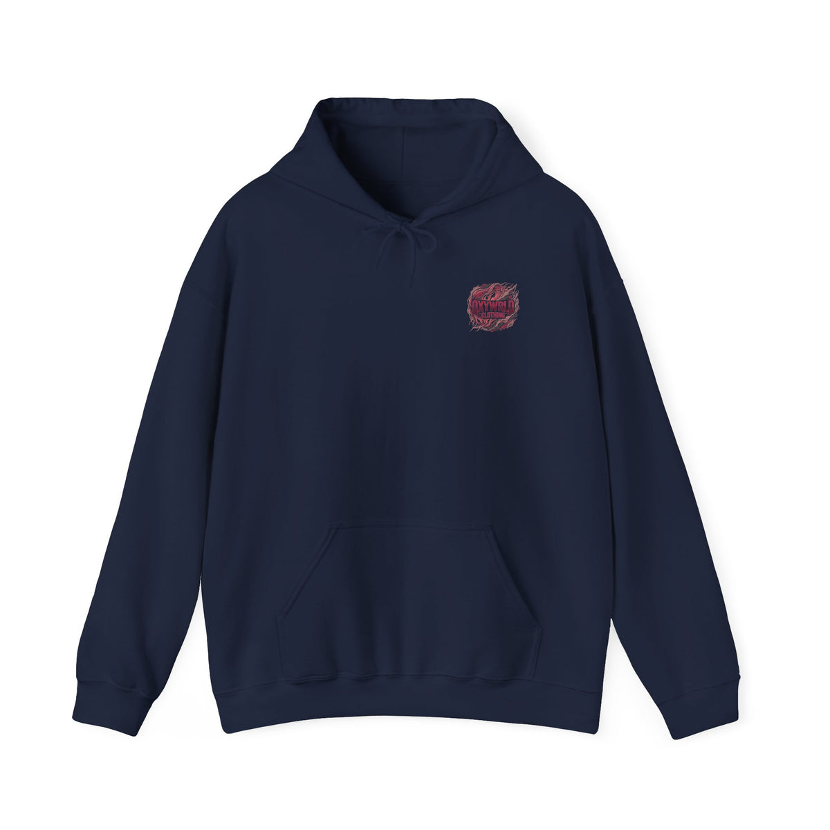 Hoodie — Small Black Brushstroke Logo Chest Sweatshirt