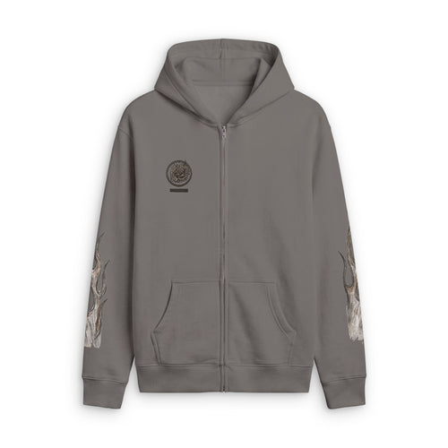 Flame Graphic Zip Hoodie