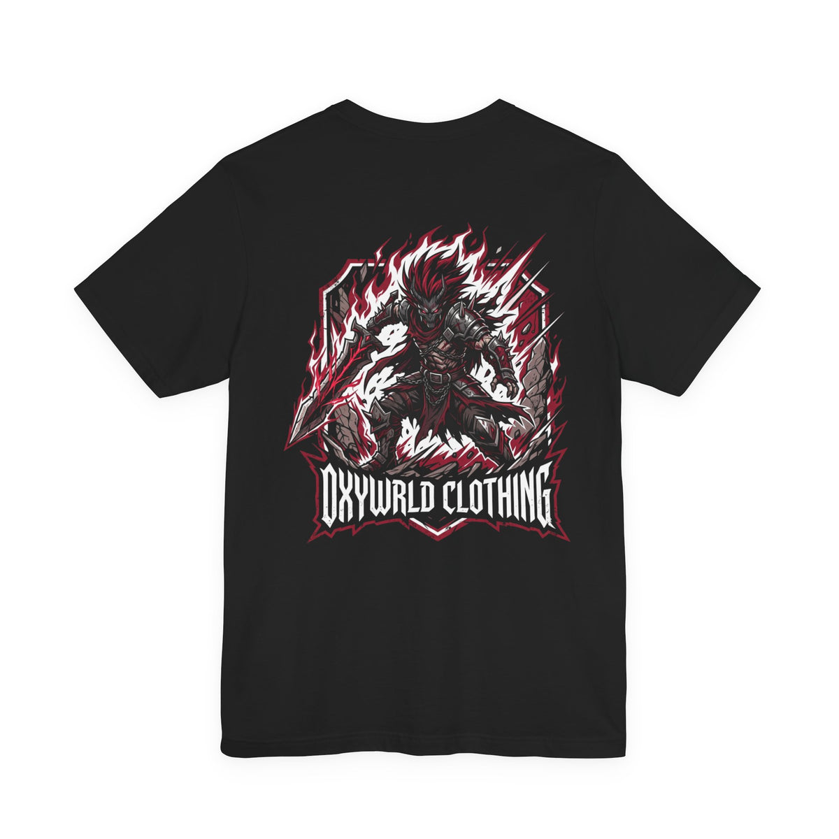 White Tee with Small Spiky Heart Graphic – Minimalist Punk Chest Logo Shirt