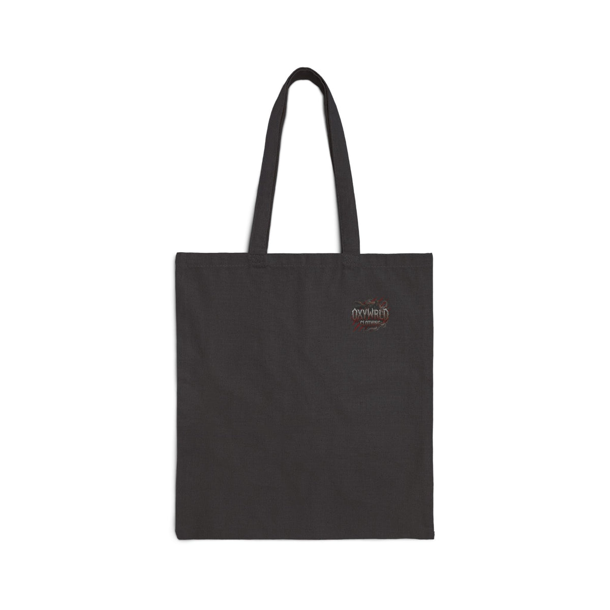Canvas Tote Bag with Minimal Black Brushstroke Logo — Eco Market Tote