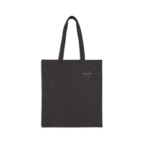 Canvas Tote Bag with Minimal Black Brushstroke Logo — Eco Market Tote