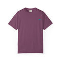 Minimal UFO Embroidered Tee — Small Alien Saucer Chest Patch