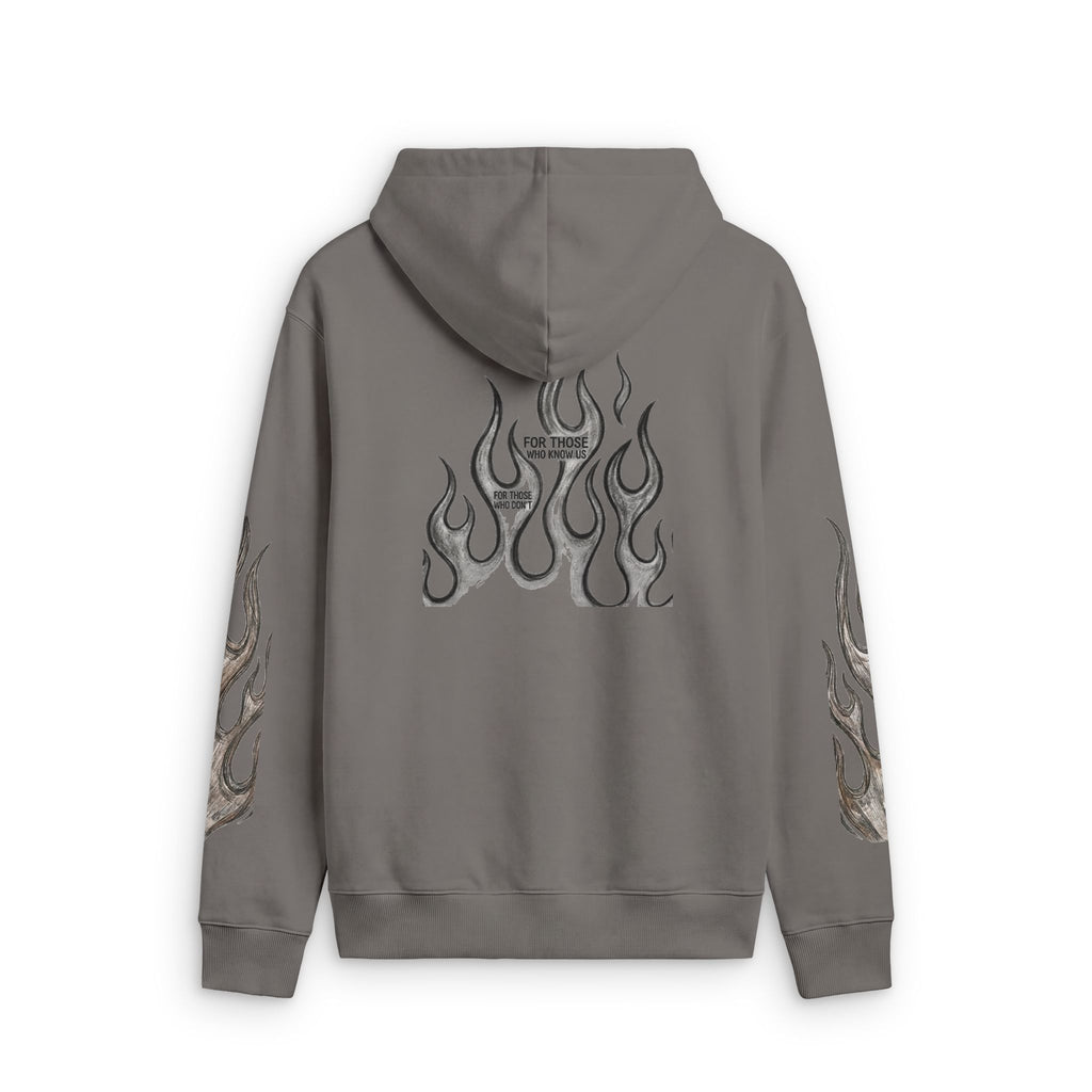 Flame Graphic Zip Hoodie