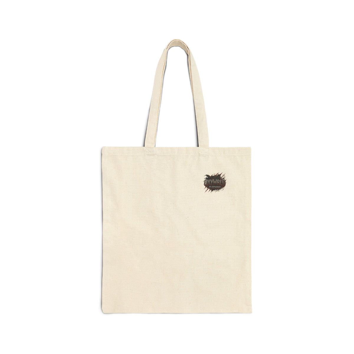 Canvas Tote Bag with Minimal Black Brushstroke Logo — Eco Market Tote