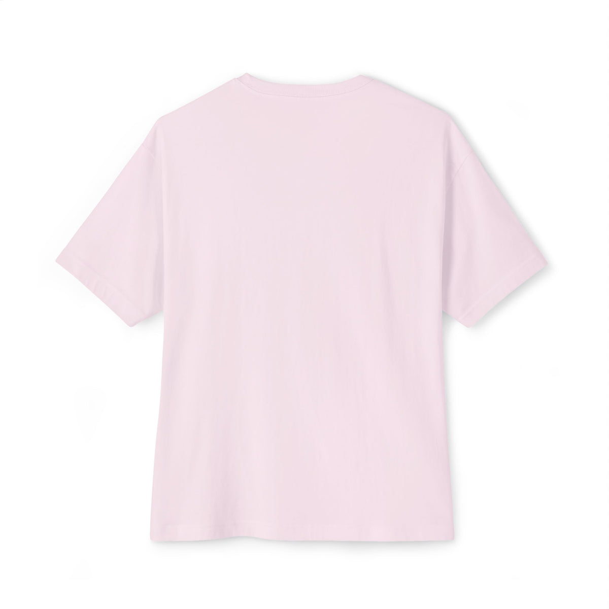 Pink Minimalist Floral Oversized Boxy T-Shirt