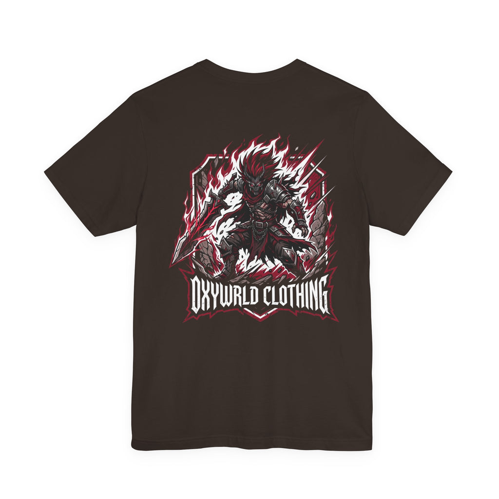 White Tee with Small Spiky Heart Graphic – Minimalist Punk Chest Logo Shirt